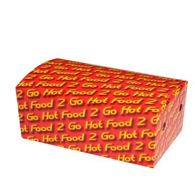 Snack Box Extra Small Hot Food Fast 130x103x57mm  (10xPkt50=Ctn500) 